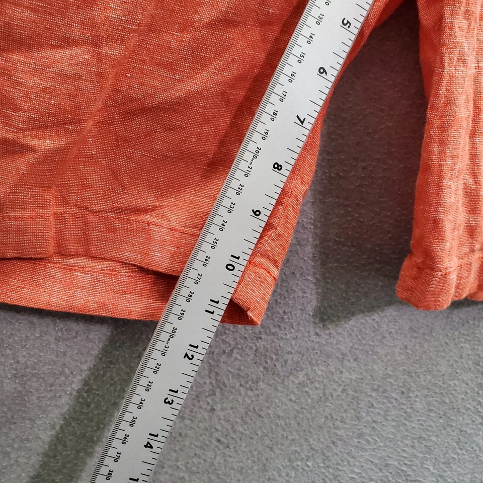 Pantalones Cortos Banana Republic Hombres 38 Coral Mezcla de Lino Emerson Chino Bolsillos Informales Nuevos con Etiquetas Foto 4 de 4