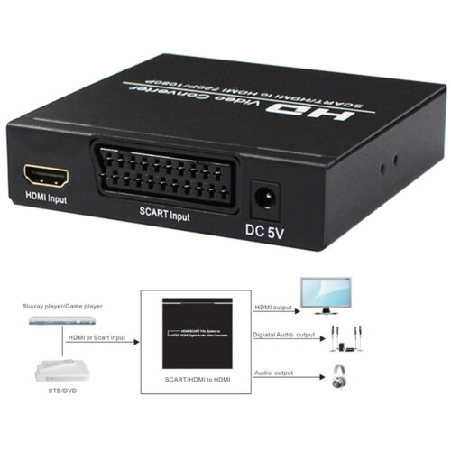 RGB HDMI to HDMI 720P 1080P HD Video Converter Scaler with Audio Extractor | eBay