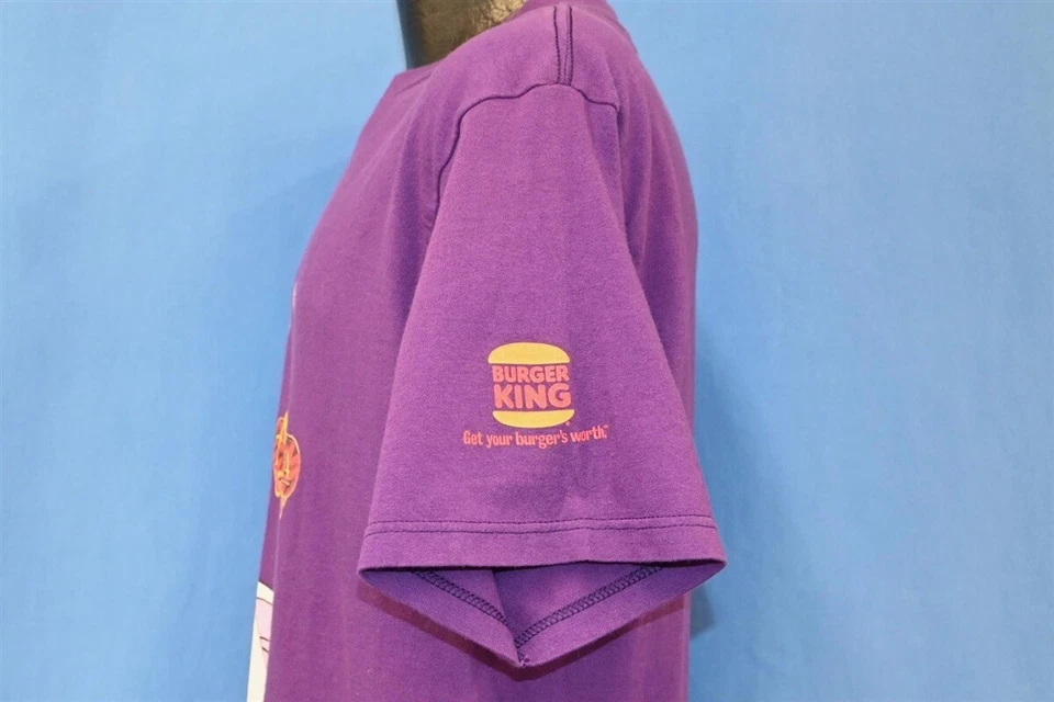 vtg 90s ANASTASIA BAT STRESS IT'S A KILLER PURPLE BURGER KING t-shirt LARGE L - Image 4 of 4