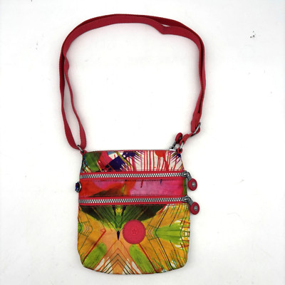 Kipling ALVAR XS Pink Multicolor Watercolor Print Crossbody Purse 7x7.5'' -FLAW