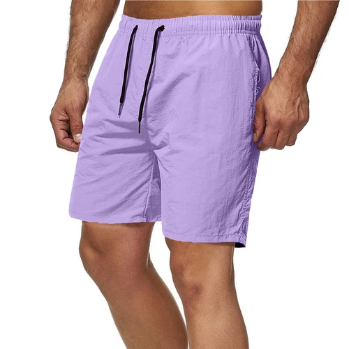 Herren Freizeit Lose Shorts Taschen Kordelzug Einfarbig Strand Basic Shorts - Bild 13 von 64