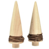 Tannenbaum Holz Natur Mini Weihnachtsdeko 18Cm 2Er Set Tischdeko Fensterbank
