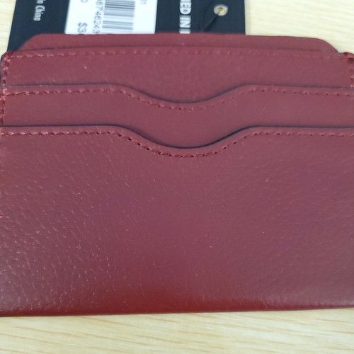 Bespoke Mens Pebble Leather Card Case Wallet Oxblood - Picture 3 of 5