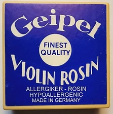 Geipel Violin/Viola Rosin, #99  Hypoallergenic Made In Germany