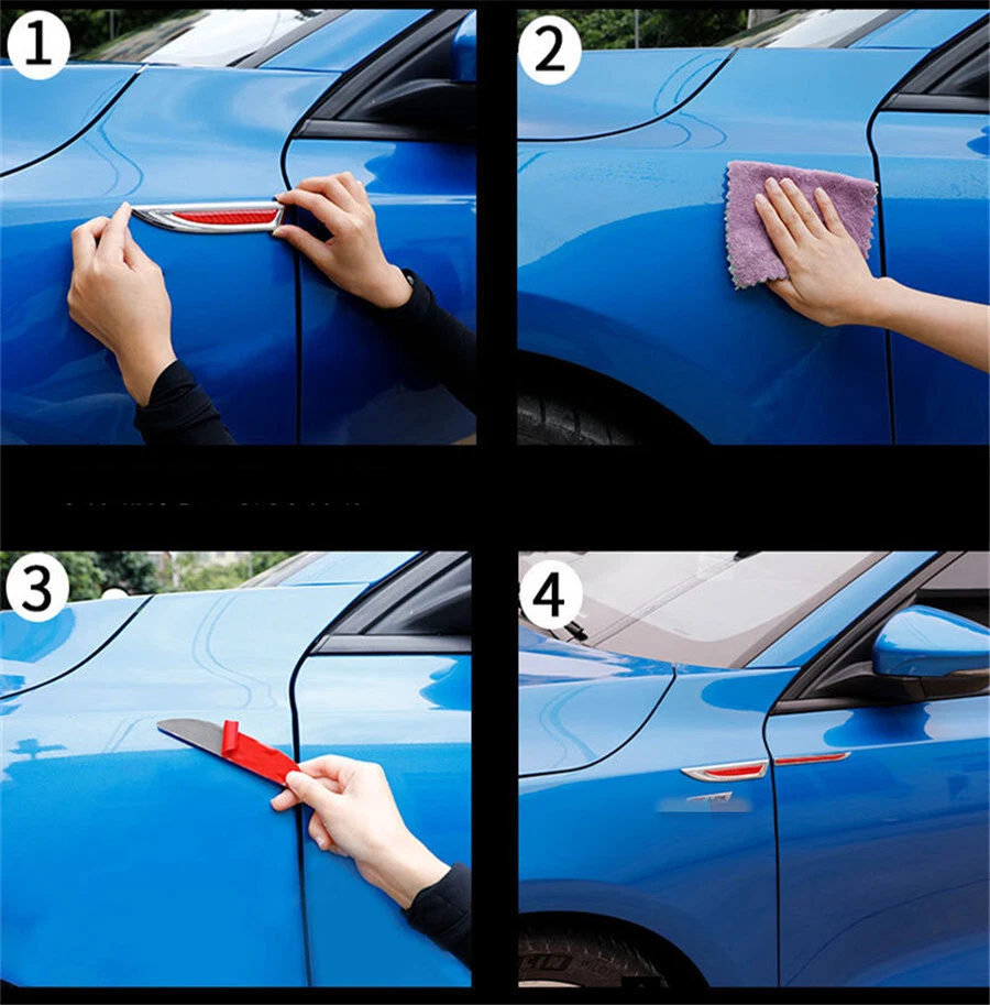 Guardabarros Carrocería Daga Emblema Borde Adhesivo Ala Lateral Decoración Accesorios 3D Foto 3 de 4