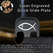 Christian Fish - Glock Rear Slide Plate Back Plate for Full Sized Glocks Gen1-5