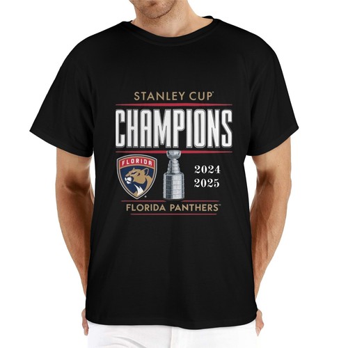 Weiche Baumwolle T Shirt. Florida Panthers Stanley Cup Champions 2025 - Bild 2 von 8
