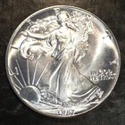 1987 Uncirculated American Silver Eagle US Mint Issue 1oz Pure Silver #N945