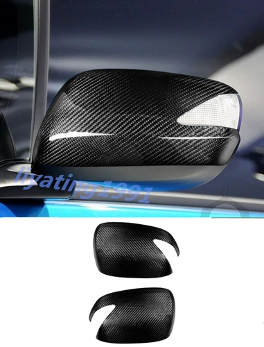 2PCS Real Carbon Fiber Car Side Mirror Cover Caps For 2008-2013 Honda Fit - Picture 1 of 7