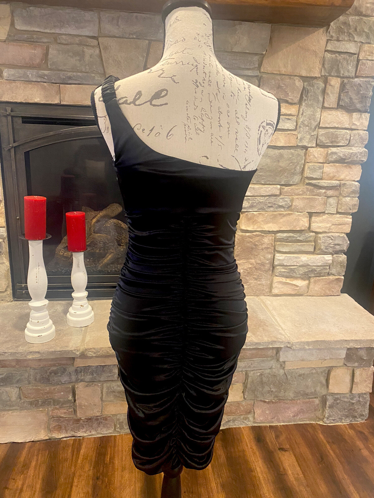 Ruby Rox size medium black form fitting dress - image 3