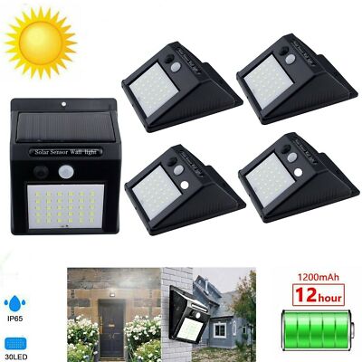 30 LED Solar Power Motion Sensor Light Sicherheit im Freien Garten Wandleuchte