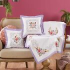 Herrschners® Rose & Lilac Table Top, Table Runner, & Pillow Covers Set Stamped