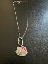 Hello Kitty Bling PaperClip Necklace - Super Cute 