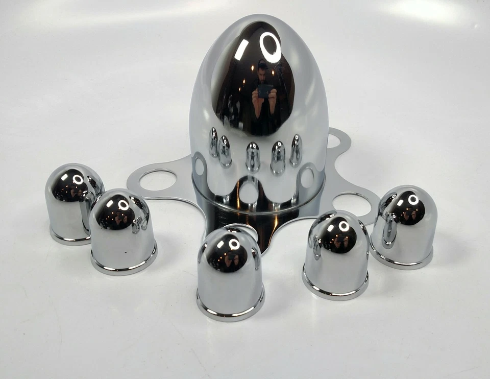 Juego (4) Tapacubos centrales Spider Bullet para patrón de pernos Chevy 5x4-3/4 5x4,75 Foto 2 de 4