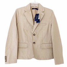 NWT Polo Ralph Lauren Women's Khaki Tan 100 Cotton Single Breasted Twill Blazer