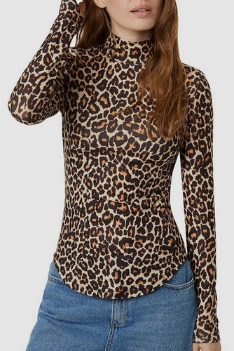 Black Leopard Turtleneck 