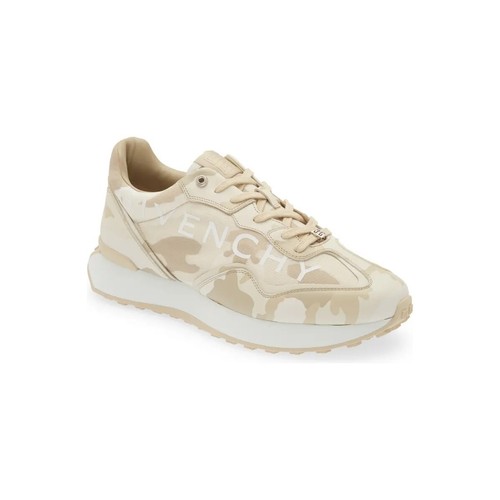 Givenchy GIV Men’s Light Runner Sneaker in Beige and Brown Size 10 New