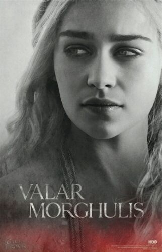 AFFICHE GAME OF THRONES ~ PORTRAIT DAENERYS 24x36 TV Emilia Clarke Targaryen - Photo 1 sur 1