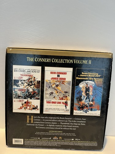 "The Connery Collection Volume II (2)" Letterbox Box Set Laserdisc LD - Picture 2 of 17