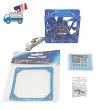 Enermax 80mm LED Case Cooler 3pin Fan  Blue UV Sensitive Anti-Vibration Pad