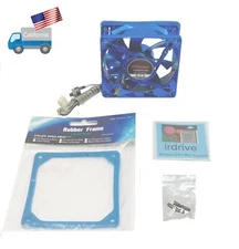 Enermax 80mm LED Case Cooler 3pin Fan + Blue UV Sensitive Anti-Vibration Pad