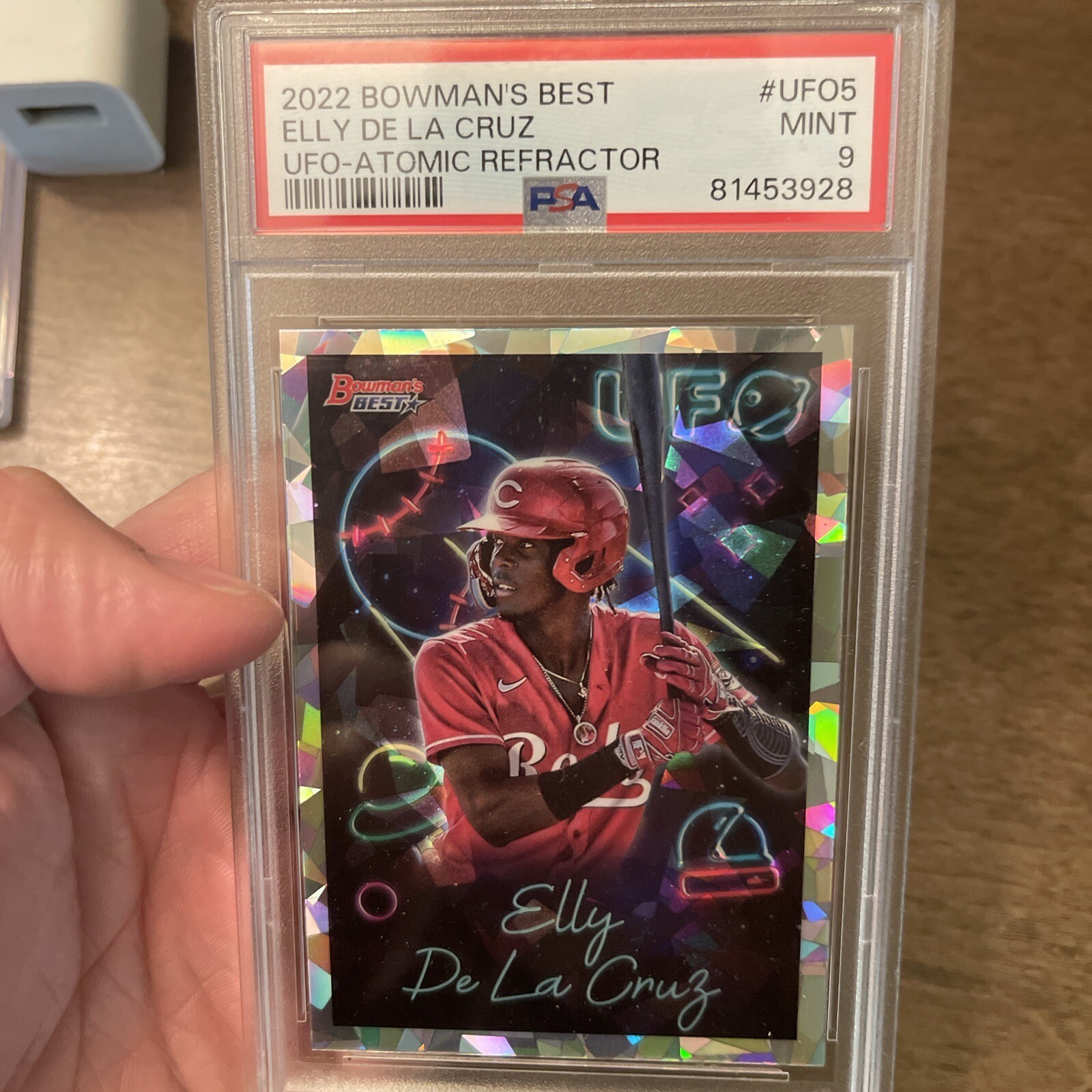 2022 Bowman's Best Bowman UFO Atomic Refractor Elly De La Cruz #UFO-5 PSA 9 MINT