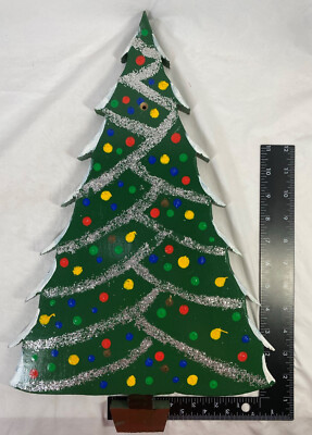 Handcrafted Wood Christmas Tree Wall Decor - 17.5'' high x 11.5'' wide