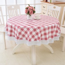 Flower Lace Round Tablecloths PVC Table Covers Waterproof for Dining Home Modern