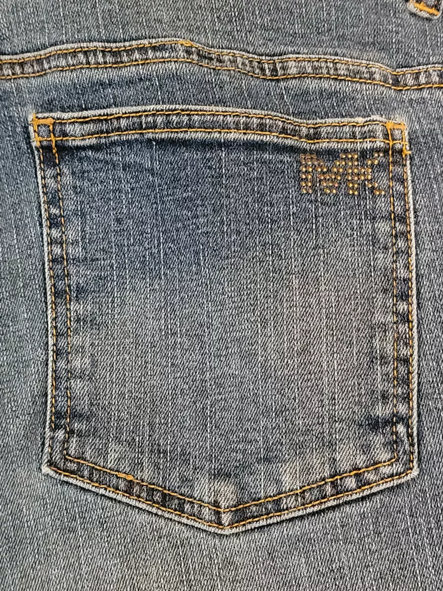 Michael Kors Womens Jeans RN 111818 CA 45885 Size 12 Med Soft Wash Rhinestone MK