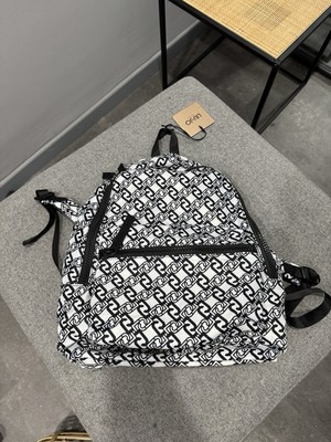 LIU JO Milano Damen Rucksack Monogram Backpack Schul-Rucksack Neu
