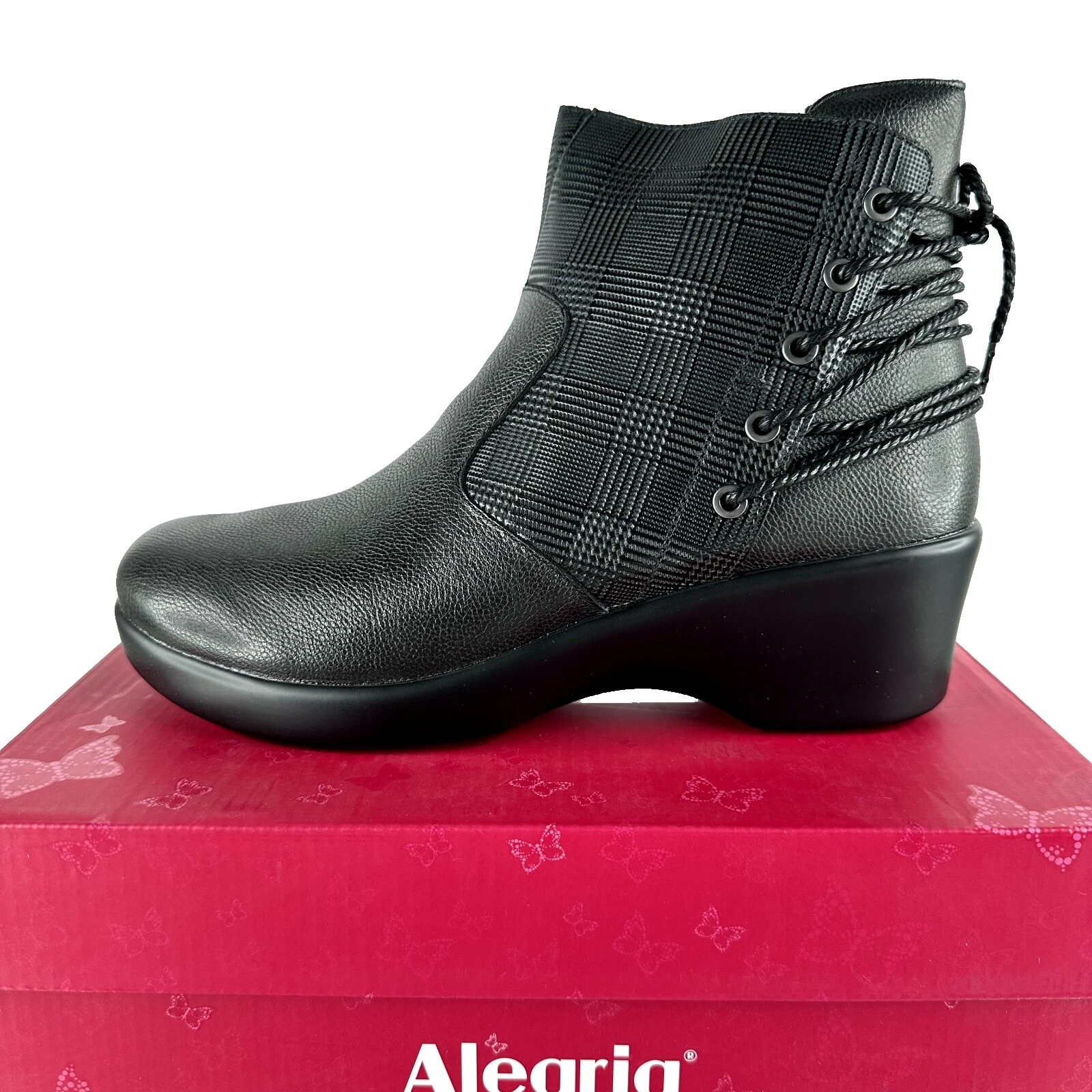 Botas para mujer Alegria negras de cuero