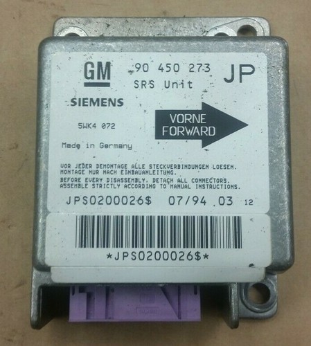Opel Astra F 1.6i Airbagmodul, Airbag Steuergerät 90450273JP, 5WK4072