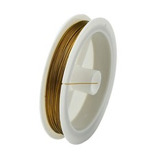 Tiger Tail Wire 50 Metres Gold Tone  0.38mm Nylon Coated Stainless Steel