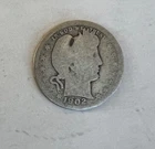 1902 P Barber Quarter - U.S. 25 cents 90% silver coin