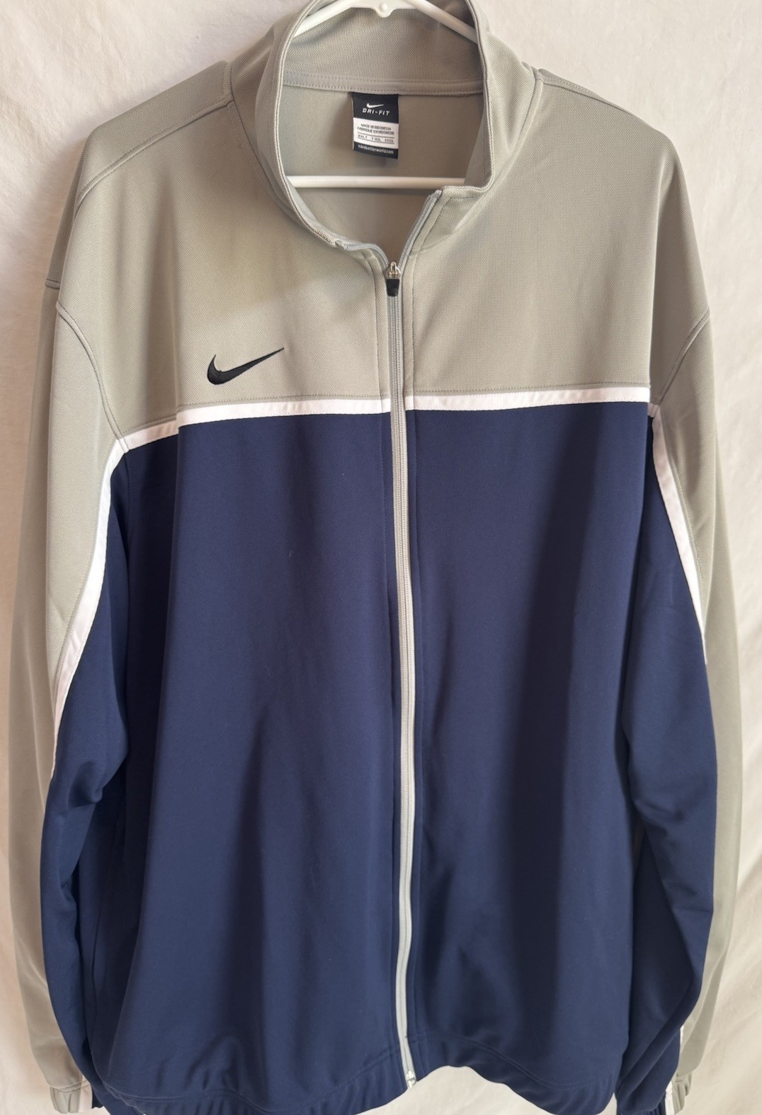 SACAI X NIKE Giacca a vento Nike Track full zip taglia 2XLT blu grigio poliestere Dri Fit