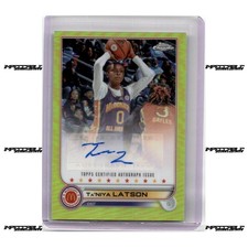2022 Topps Chrome McDonald's A/A - Yellow #CA-TL Ta'Niya Latson Rookie Auto /75