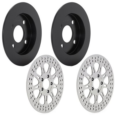 4X Polished Front Rear Brake Rotors for Harley Trike FLHTCUTG 09-13 FLHXXX 10 11