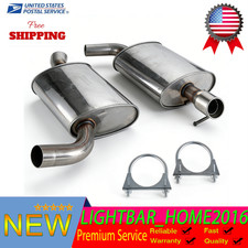 Stainless Steel Pair of Exhaust Mufflers For 2011-2016 Ford Explorer 3.5L US
