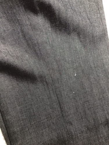 Vintage Jaeger Linen Trousers. UK10L Press Sample SS11. Nautical Grey/Blue Denim - Picture 13 of 14