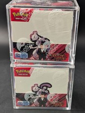 Lot (2) Pokemon SV10 Destined Rivals English Booster Boxes Sealed w/ Acrylic