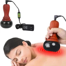 Hot Stones Massage Set with Warmer, Adjustable Temperature Bian Stone Electric B
