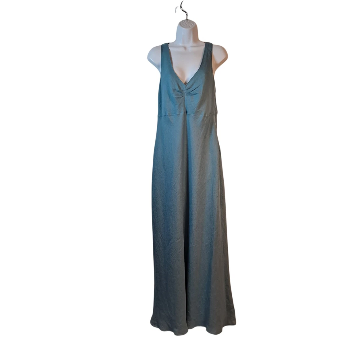 chinese dress ladies J.Crew Button-Down Maxi Dress White/Blue Striped Cotton Poplin Size 6   Celebrity Owned