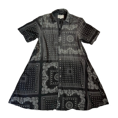 Current Elliot Americana Black Bandana Swing Dress Size 1 Small