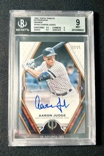 2021 Topps Tribute Aaron Judge Orange Auto /25 #TA-AJ BGS 9 Yankees