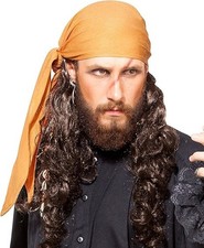 ThePirateDressing Pirate Medieval Halloween Triangle Bandana Orange