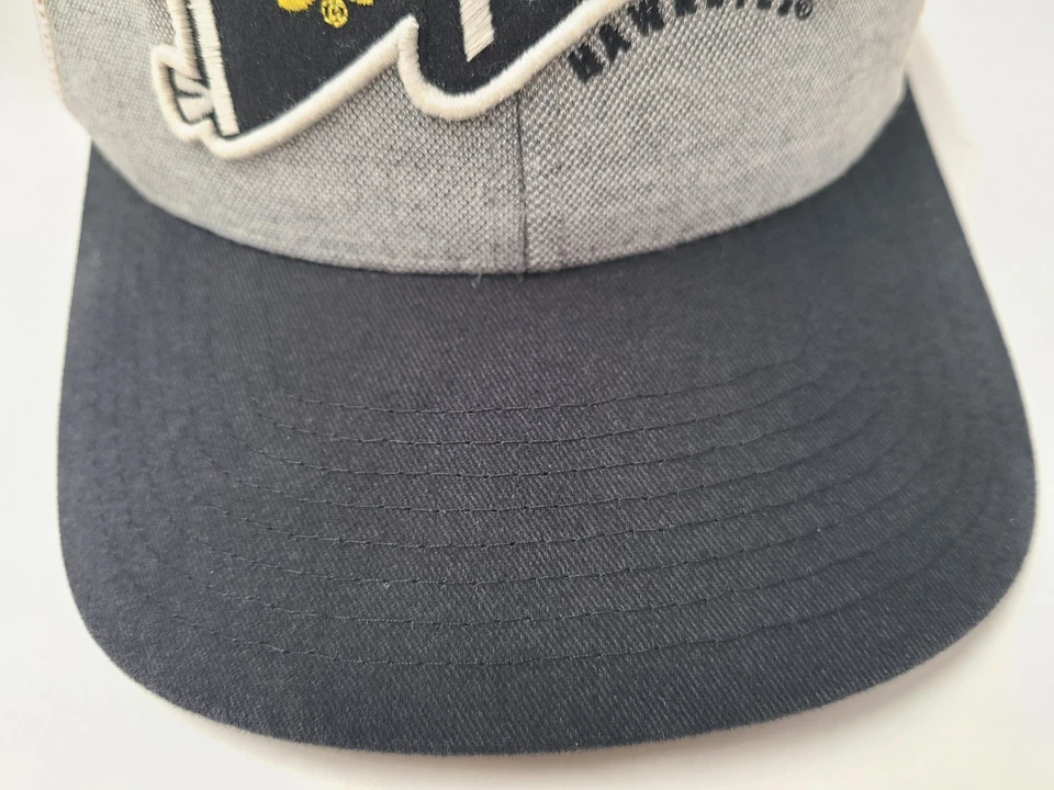 University of Iowa Hawkeyes Zephyr Mesh Trucker Snapback Hat Cap NCAA Gray Black - Image 3 of 4