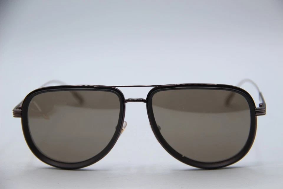 NUEVO ERMENEGILDO ZEGNA EZ 0218 36G NEGRO AVIADOR MARCO AUTÉNTICO GAFAS DE SOL 57-17 Foto 2 de 4