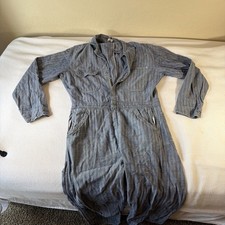 Vintage 70s Sears Coveralls 408T Made in USA Navy Blue Tall Jumpsuit Workwear