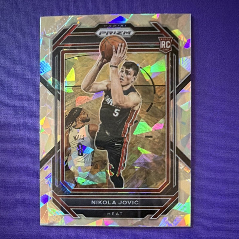 Panini Prizm 2022-23 Nikola Jović Ice Prizm Rookie Miami Heat #236