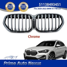 Front Bumper Grill Chrome Vertical For 2020 2021 2022 Bmw X1 F48 Lci 51138493451 Front Bumper Grill Chrome Vertical For 2020 2021 2022 Bmw X1 F48 Lci 51138493451